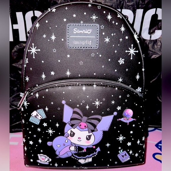 NWT Loungefly Kuromi Crystal Ball Glow-In-The-Dark Mini Backpack - Picture 1 of 5
